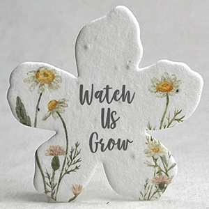 seed paper daisy garden  printed flower shapes